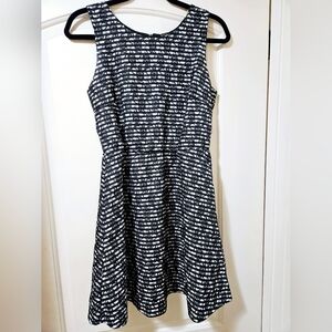 HeartSoul Black And White Striped Fit & Flare Dress Size Medium